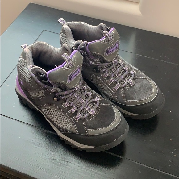 Coleman woman’s hiking boots / shoes gray purple - Picture 2 of 4